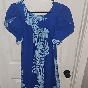 Blue Floral Kids Dress